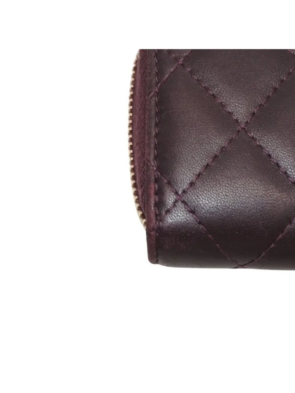 Chanel Classic Zip Coin Purse CC Logo Lambskin Purple
